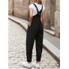 imageCicy Bell Womens Casual Bib Overalls Sleeveless Adjustable Straps Barrel Leg Jumpsuits Loose Summer Long Romper with PocketsBlack