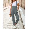 imageCicy Bell Womens Casual Bib Overalls Sleeveless Adjustable Straps Barrel Leg Jumpsuits Loose Summer Long Romper with PocketsDark Grey
