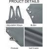 imageCicy Bell Womens Casual Bib Overalls Sleeveless Adjustable Straps Barrel Leg Jumpsuits Loose Summer Long Romper with PocketsDark Grey