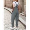 imageCicy Bell Womens Casual Bib Overalls Sleeveless Adjustable Straps Barrel Leg Jumpsuits Loose Summer Long Romper with PocketsDark Grey