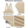 imageCicy Bell Womens Casual Bib Overalls Sleeveless Adjustable Straps Barrel Leg Jumpsuits Loose Summer Long Romper with PocketsKhaki