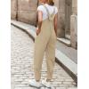 imageCicy Bell Womens Casual Bib Overalls Sleeveless Adjustable Straps Barrel Leg Jumpsuits Loose Summer Long Romper with PocketsKhaki