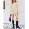 imageCicy Bell Womens Long Sleeve Romper Dress Casual Loose Fit Boat Neck One Piece Shorts Jumpsuits Fall OutfitsBeige