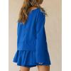 imageCicy Bell Womens Long Sleeve Romper Dress Casual Loose Fit Boat Neck One Piece Shorts Jumpsuits Fall OutfitsBlue