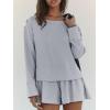 imageCicy Bell Womens Long Sleeve Romper Dress Casual Loose Fit Boat Neck One Piece Shorts Jumpsuits Fall OutfitsLight Grey