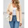 imageCicy Bell Womens Button Up Cardigan Sweaters Blazer Trendy Lightweight V Neck Long Sleeve Sweater Tops Cream
