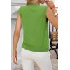 imageCicy Bell Womens Cropped Sweater Vest Round Neck Sleeveless Button Up Cardigan Casual Knit Tank TopsGreen