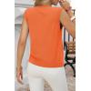 imageCicy Bell Womens Cropped Sweater Vest Round Neck Sleeveless Button Up Cardigan Casual Knit Tank TopsOrange