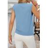 imageCicy Bell Womens Cropped Sweater Vest Round Neck Sleeveless Button Up Cardigan Casual Knit Tank TopsSky Blue