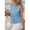 imageCicy Bell Womens Cropped Sweater Vest Round Neck Sleeveless Button Up Cardigan Casual Knit Tank TopsSky Blue