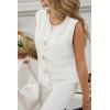 imageCicy Bell Womens Cropped Sweater Vest Round Neck Sleeveless Button Up Cardigan Casual Knit Tank TopsWhite