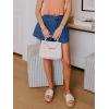 imageCicy Bell Womens High Waisted Jean Shorts Summer Baggy Wide Leg Vintage Denim Shorts with Ruffle Front PocketsNavy