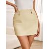 imageCicy Bell Womens Mini Skirts Bodycon High Waisted Side Zipper Aline Summer Skirt for Work OfficeApricot
