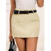 imageCicy Bell Womens Mini Skirts Bodycon High Waisted Side Zipper Aline Summer Skirt for Work OfficeApricot