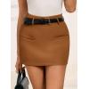 imageCicy Bell Womens Mini Skirts Bodycon High Waisted Side Zipper Aline Summer Skirt for Work OfficeBrown