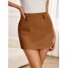 imageCicy Bell Womens Mini Skirts Bodycon High Waisted Side Zipper Aline Summer Skirt for Work OfficeBrown