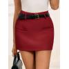 imageCicy Bell Womens Mini Skirts Bodycon High Waisted Side Zipper Aline Summer Skirt for Work OfficeBurgundy