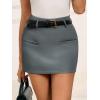 imageCicy Bell Womens Mini Skirts Bodycon High Waisted Side Zipper Aline Summer Skirt for Work OfficeDark Grey