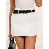 imageCicy Bell Womens Mini Skirts Bodycon High Waisted Side Zipper Aline Summer Skirt for Work OfficeWhite