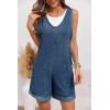 imageCicy Bell Womens Summer Denim Rompers Casual Sleeveless V Neck Jeans Short Jumpsuits with PocketsBlue
