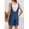 imageCicy Bell Womens Summer Denim Rompers Casual Sleeveless V Neck Jeans Short Jumpsuits with PocketsBlue