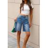 imageCicy Bell Womens Summer High Waisted Jeans Shorts Casual Wide Leg Bermuda Jorts Baggy Denim Short Pants with PocketsBlue