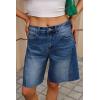 imageCicy Bell Womens Summer High Waisted Jeans Shorts Casual Wide Leg Bermuda Jorts Baggy Denim Short Pants with PocketsNavy