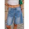 imageCicy Bell Womens Summer High Waisted Jeans Shorts Casual Wide Leg Bermuda Jorts Baggy Denim Short Pants with PocketsSky Blue