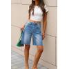 imageCicy Bell Womens Summer High Waisted Jeans Shorts Casual Wide Leg Bermuda Jorts Baggy Denim Short Pants with PocketsSky Blue