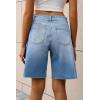 imageCicy Bell Womens Summer High Waisted Jeans Shorts Casual Wide Leg Bermuda Jorts Baggy Denim Short Pants with PocketsSky Blue