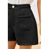 imageCicy Bell Womens Tweed Summer Shorts High Waisted Wide Leg Dressy Casual Shorts with Front Pockets Black