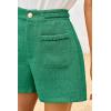 imageCicy Bell Womens Tweed Summer Shorts High Waisted Wide Leg Dressy Casual Shorts with Front Pockets US Alpha XXLarge Regular Regular Green