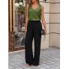 imageCicy Bell Womens V Neck Satin Tank Tops Dressy Casual Silk Camisole Blouses Summer Corporate OutfitsArmy Green