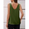 imageCicy Bell Womens V Neck Satin Tank Tops Dressy Casual Silk Camisole Blouses Summer Corporate OutfitsArmy Green