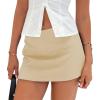 imageCicy Bell Womens Mini Skirts Bodycon High Waisted Side Zipper Aline Summer Skirt for Work OfficeApricot