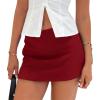 imageCicy Bell Womens Mini Skirts Bodycon High Waisted Side Zipper Aline Summer Skirt for Work OfficeBurgundy