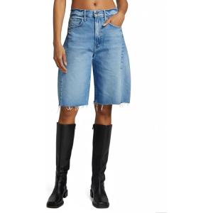 imageCicy Bell Womens Summer High Waisted Jeans Shorts Casual Wide Leg Bermuda Jorts Baggy Denim Short Pants with PocketsSky Blue