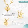 imageCicy Bell 18K Gold Plated Heart Necklace for Women Diamond Love Chunky Charm Necklace Valentines Day Wedding Pendants Cuban Non Tarnish Chains Trendy Jewelry Gift 197GoldStyle A