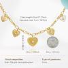 imageCicy Bell 18K Gold Plated Necklace for Women Chunky Charm Necklace Diamond Love Heart Sun Charms Valentines Day Wedding Lucky Pendants Jewelry Gift 197Style Diamond Love Heart