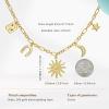 imageCicy Bell 18K Gold Plated Necklace for Women Chunky Charm Necklace Diamond Love Heart Sun Charms Valentines Day Wedding Lucky Pendants Jewelry Gift 197Style Sun Moon