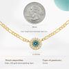 imageCicy Bell 18k Gold Brass Necklace For Women Trendy Shining Evil Eye Cubic Zirconia Figaro Chain Choker Necklace Jewelry GiftsGold