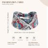 imageCicy Bell Headband for Women Boho Yoga Workout Vintage Traditional Folk Patterns Head Wrap Trendy Running Hiking Cycling HairbandRedBlue