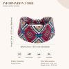 imageCicy Bell Headband for Women Boho Yoga Workout Vintage Traditional Folk Patterns Head Wrap Trendy Running Hiking Cycling HairbandWhiteRed