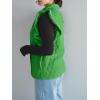 imageCicy Bell Women Ruffles Puffer Vest Sleeveless Button Down Padded Jacket Gilet Trendy Spring OuterwearGreen