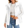 imageCicy Bell Women Ruffles Puffer Vest Sleeveless Button Down Padded Jacket Gilet Trendy Spring OuterwearWhite