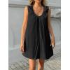 imageCicy Bell Womens Babydoll Tank Mini Dress Scoop Neck Summer Sleeveless Short Sundress Vacation Beach Dresses with PocketsBlack