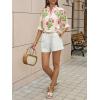 imageCicy Bell Womens Boho Floral Blouses Puff Ruffle Sleeve V Neck Summer Shirts Dressy Casual Flowy Blouse TopsBeige