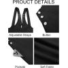 imageCicy Bell Womens Casual Bib Overalls Sleeveless Adjustable Straps Barrel Leg Jumpsuits Loose Summer Long Romper with Pockets