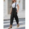 imageCicy Bell Womens Casual Bib Overalls Sleeveless Adjustable Straps Barrel Leg Jumpsuits Loose Summer Long Romper with Pockets