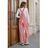 imageCicy Bell Womens Casual Striped Bib Overalls Adjustable Straps Straight Leg Jumpsuits Denim Jean Long Rompers PantsRed